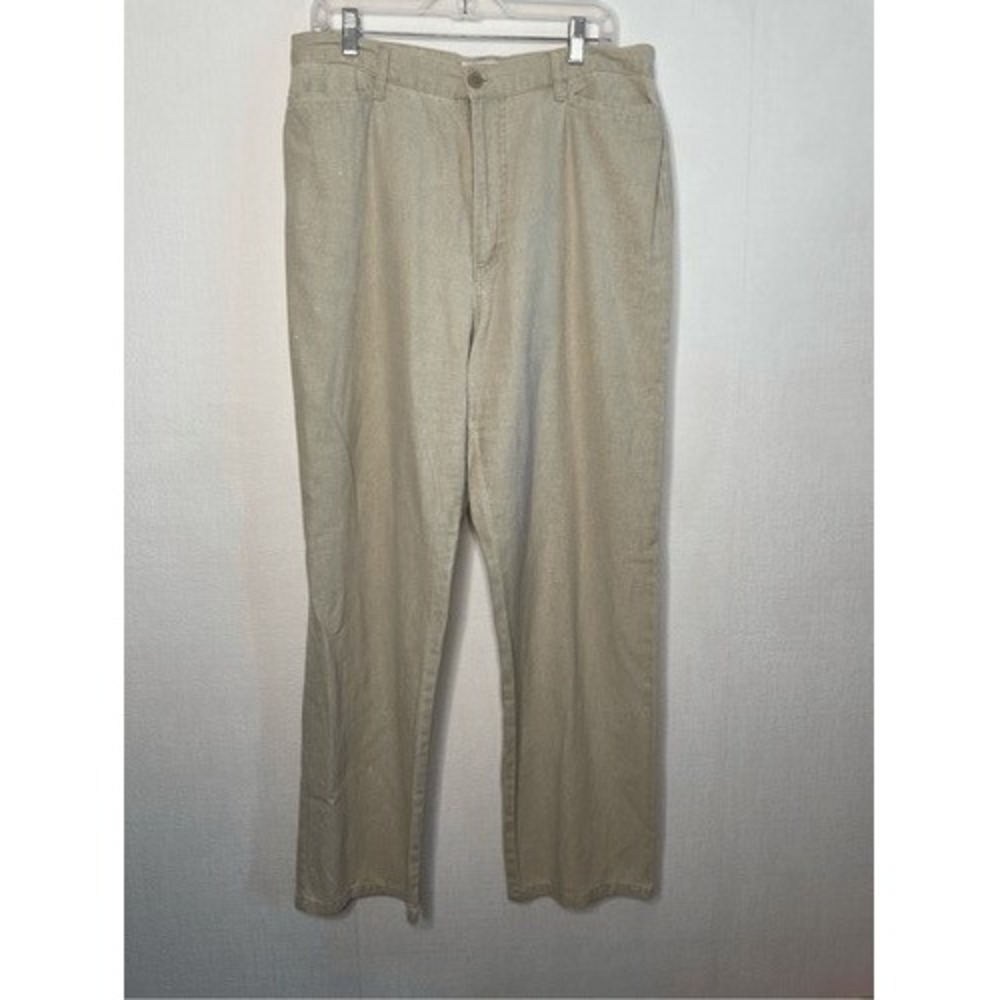 NWOT FDJ French Dressing Straight Leg Summer Pants Women 16 China‎ Linen/Cotton